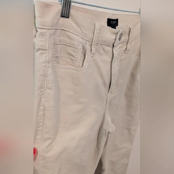 J Crew Ecru Straight Leg Corduroys Size 27 - Picture 4 of 5